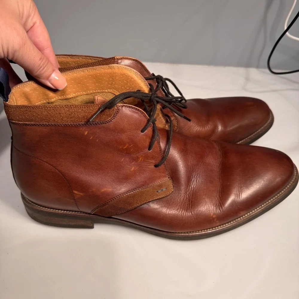 Florsheim Brown Leather‎ Chukka Boots Comfortech Heritage Mens SZ 11.5M